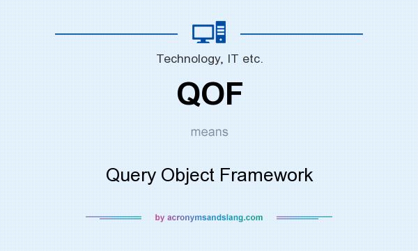 What does QOF mean? It stands for Query Object Framework