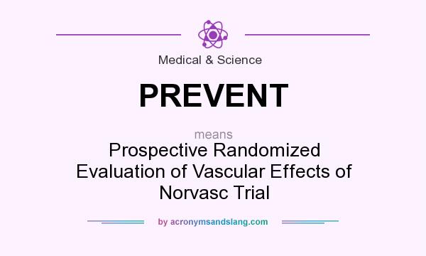 What does PREVENT mean? It stands for Prospective Randomized Evaluation of Vascular Effects of Norvasc Trial