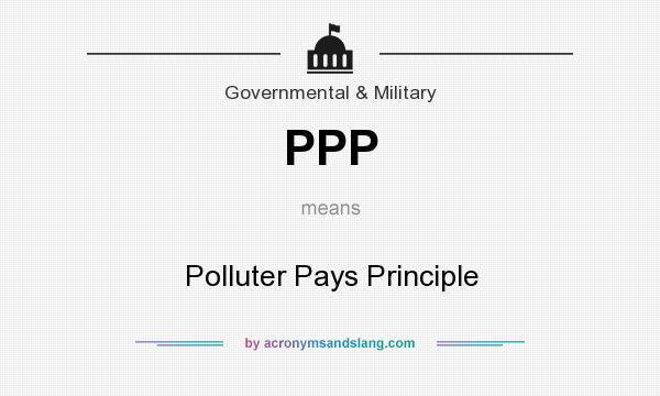 What does PPP mean? It stands for Polluter Pays Principle