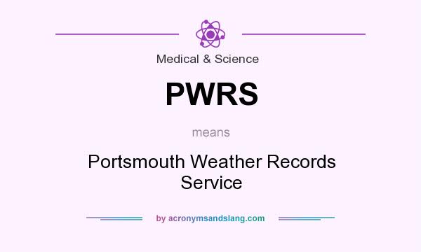 What does PWRS mean? It stands for Portsmouth Weather Records Service