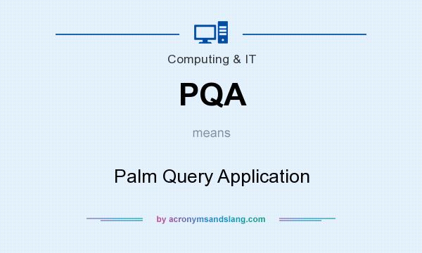 What does PQA mean? It stands for Palm Query Application