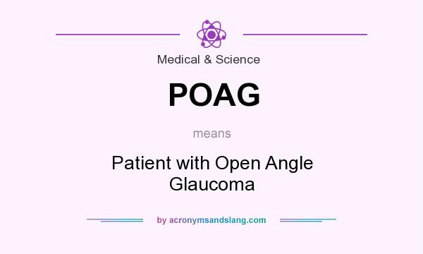 What does POAG mean? It stands for Patient with Open Angle Glaucoma