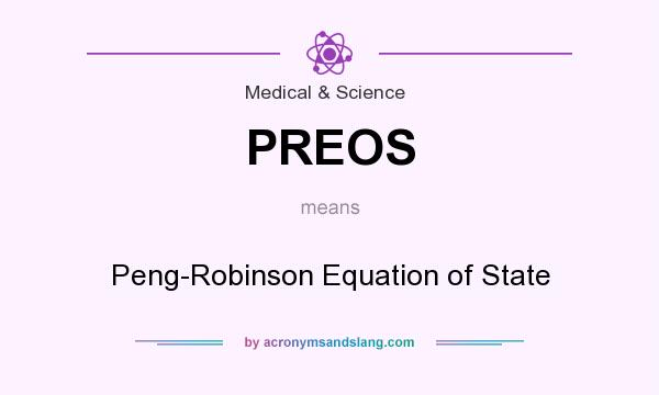 What does PREOS mean? It stands for Peng-Robinson Equation of State