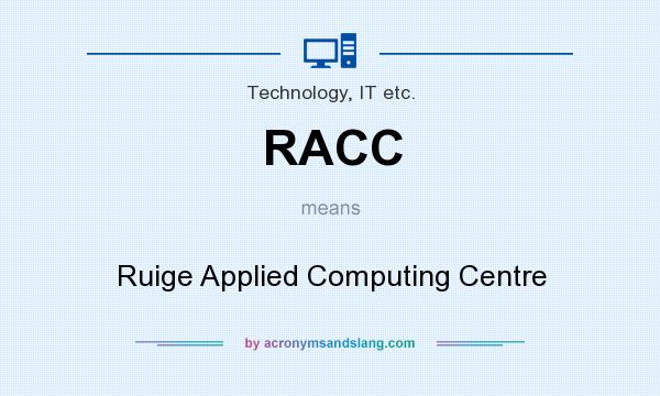 What does RACC mean? It stands for Ruige Applied Computing Centre
