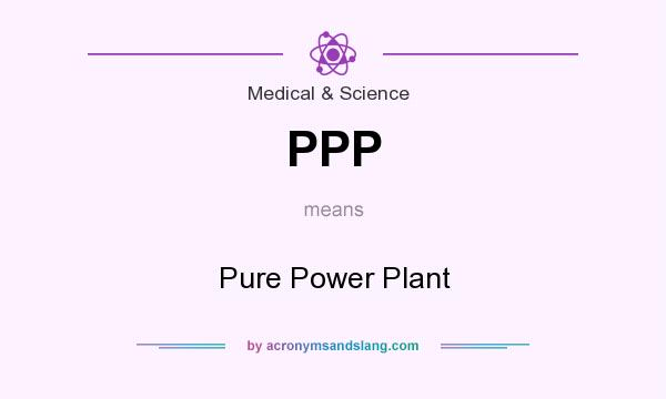 What does PPP mean? It stands for Pure Power Plant