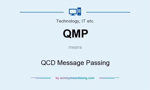 What does QMP mean? It stands for QCD Message Passing