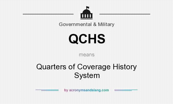 What does QCHS mean? It stands for Quarters of Coverage History System