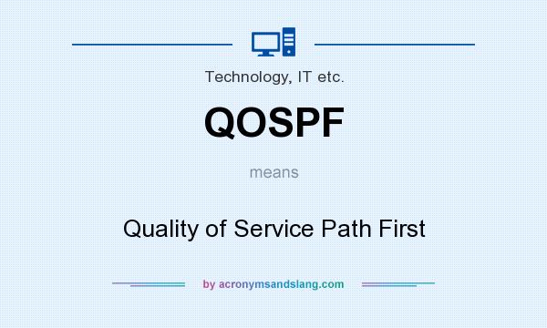 What does QOSPF mean? It stands for Quality of Service Path First