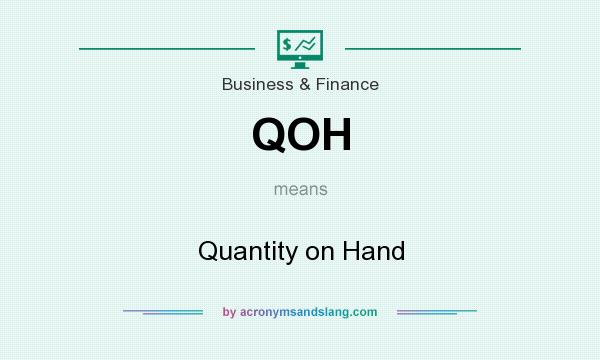 What does QOH mean? It stands for Quantity on Hand