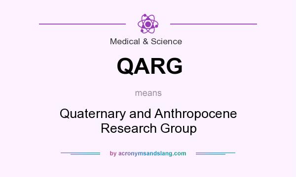 What does QARG mean? It stands for Quaternary and Anthropocene Research Group