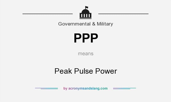 What does PPP mean? It stands for Peak Pulse Power