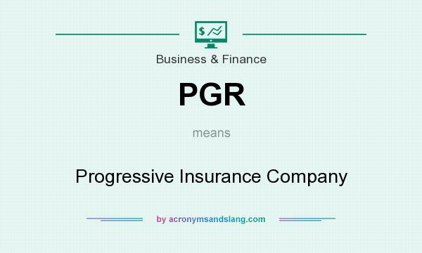 What does PGR mean? It stands for Progressive Insurance Company
