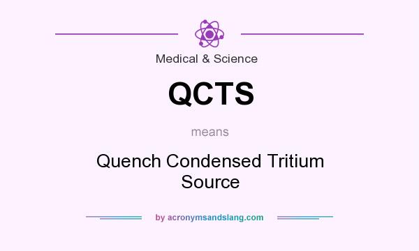 What does QCTS mean? It stands for Quench Condensed Tritium Source