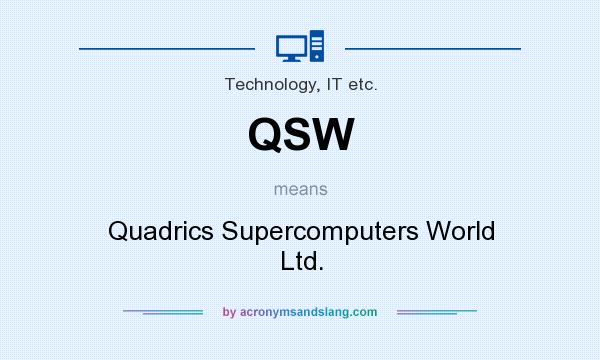 What does QSW mean? It stands for Quadrics Supercomputers World Ltd.