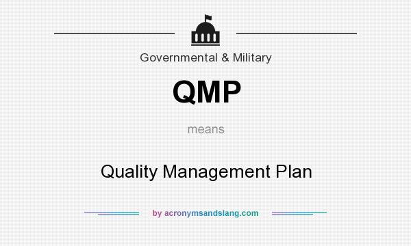 What does QMP mean? It stands for Quality Management Plan