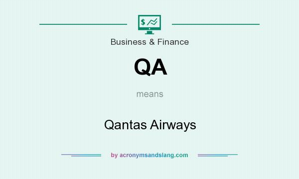 What does QA mean? It stands for Qantas Airways