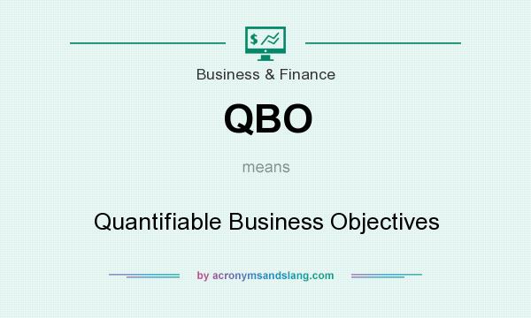 What does QBO mean? It stands for Quantifiable Business Objectives