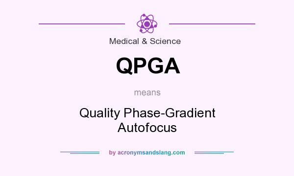 What does QPGA mean? It stands for Quality Phase-Gradient Autofocus
