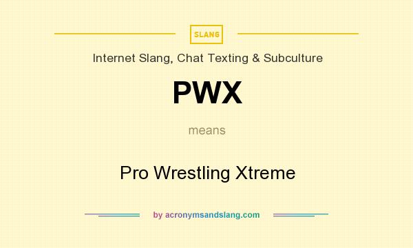 What does PWX mean? It stands for Pro Wrestling Xtreme