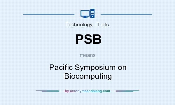 What does PSB mean? It stands for Pacific Symposium on Biocomputing