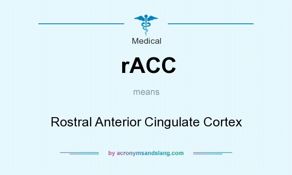 What does rACC mean? It stands for Rostral Anterior Cingulate Cortex