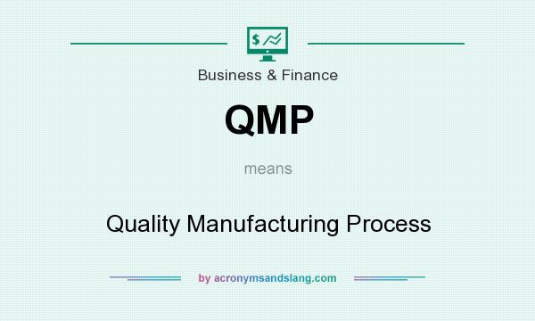 What does QMP mean? It stands for Quality Manufacturing Process