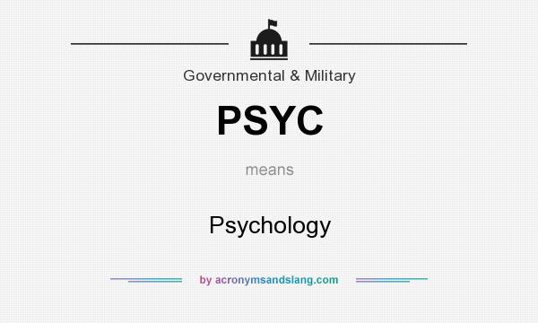 What does PSYC mean? It stands for Psychology