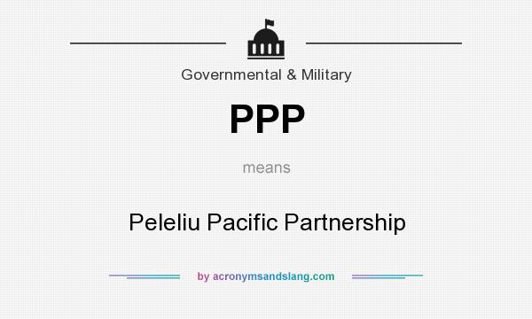 What does PPP mean? It stands for Peleliu Pacific Partnership