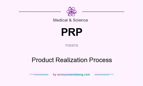 What does PRP mean? It stands for Product Realization Process