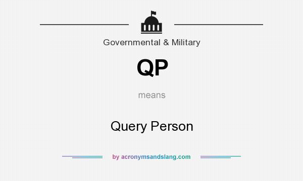 What does QP mean? It stands for Query Person