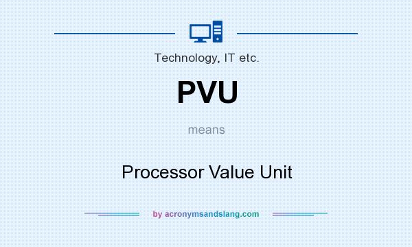 What does PVU mean? It stands for Processor Value Unit
