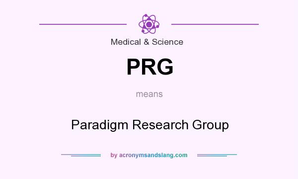 What does PRG mean? It stands for Paradigm Research Group