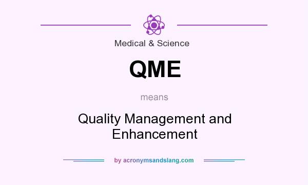 What does QME mean? It stands for Quality Management and Enhancement