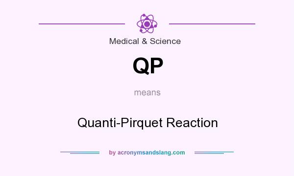 What does QP mean? It stands for Quanti-Pirquet Reaction