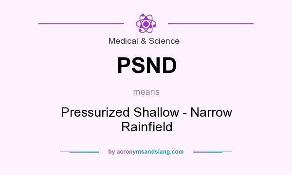 What does PSND mean? It stands for Pressurized Shallow - Narrow Rainfield
