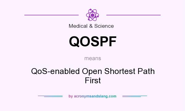What does QOSPF mean? It stands for QoS-enabled Open Shortest Path First