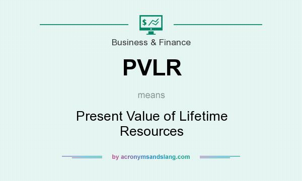 What does PVLR mean? It stands for Present Value of Lifetime Resources