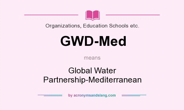 What does GWD-Med mean? It stands for Global Water Partnership-Mediterranean