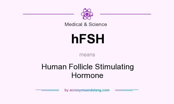 What does hFSH mean? It stands for Human Follicle Stimulating Hormone