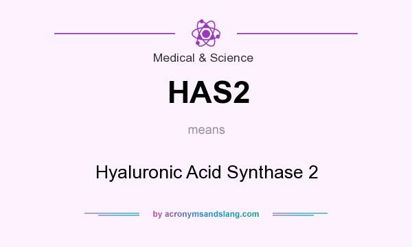What does HAS2 mean? It stands for Hyaluronic Acid Synthase 2
