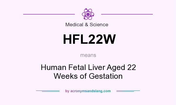 What does HFL22W mean? It stands for Human Fetal Liver Aged 22 Weeks of Gestation