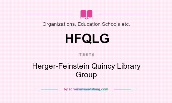 What does HFQLG mean? It stands for Herger-Feinstein Quincy Library Group