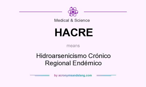 What does HACRE mean? It stands for Hidroarsenicismo Crónico Regional Endémico