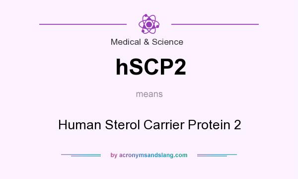 What does hSCP2 mean? It stands for Human Sterol Carrier Protein 2