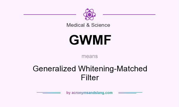 What does GWMF mean? It stands for Generalized Whitening-Matched Filter