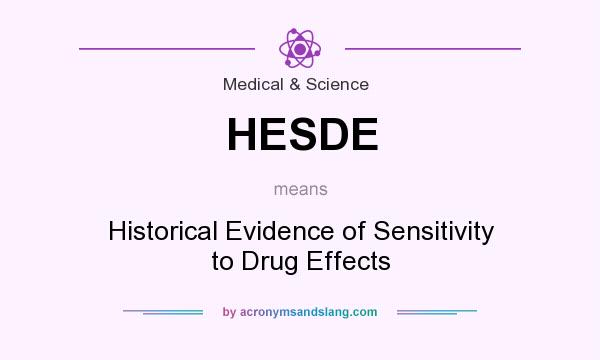 What does HESDE mean? It stands for Historical Evidence of Sensitivity to Drug Effects
