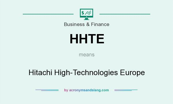 What does HHTE mean? It stands for Hitachi High-Technologies Europe