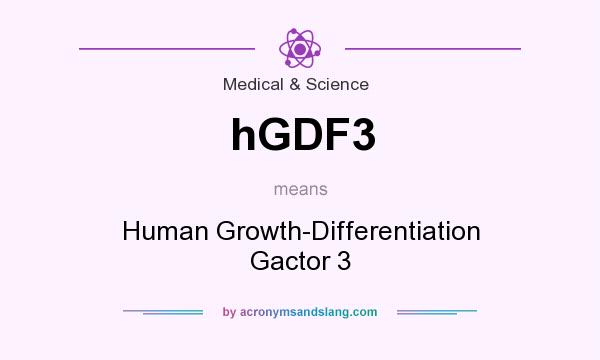 What does hGDF3 mean? It stands for Human Growth-Differentiation Gactor 3