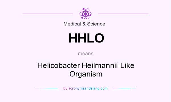 What does HHLO mean? It stands for Helicobacter Heilmannii-Like Organism