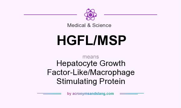 What does HGFL/MSP mean? It stands for Hepatocyte Growth Factor-Like/Macrophage Stimulating Protein